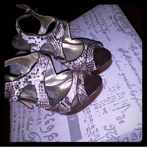 Stylish Snakeskin Patterned Heels